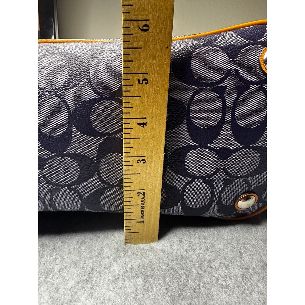 Coach Signature Stripe Canvas Carryall Tote Y2K Preppy - Picture 10 of 13